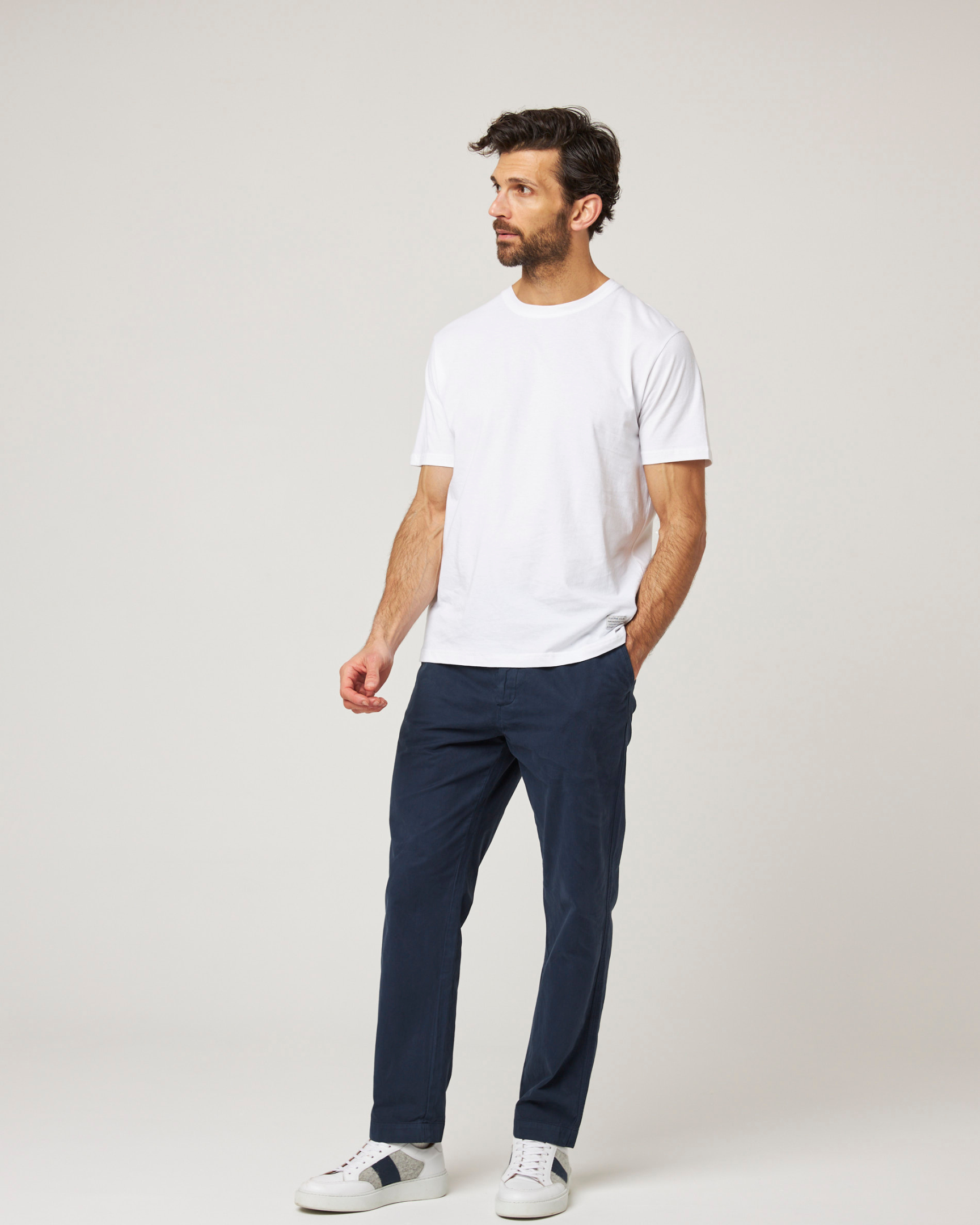 Image of model wearing Ashton Chore Trousers. 