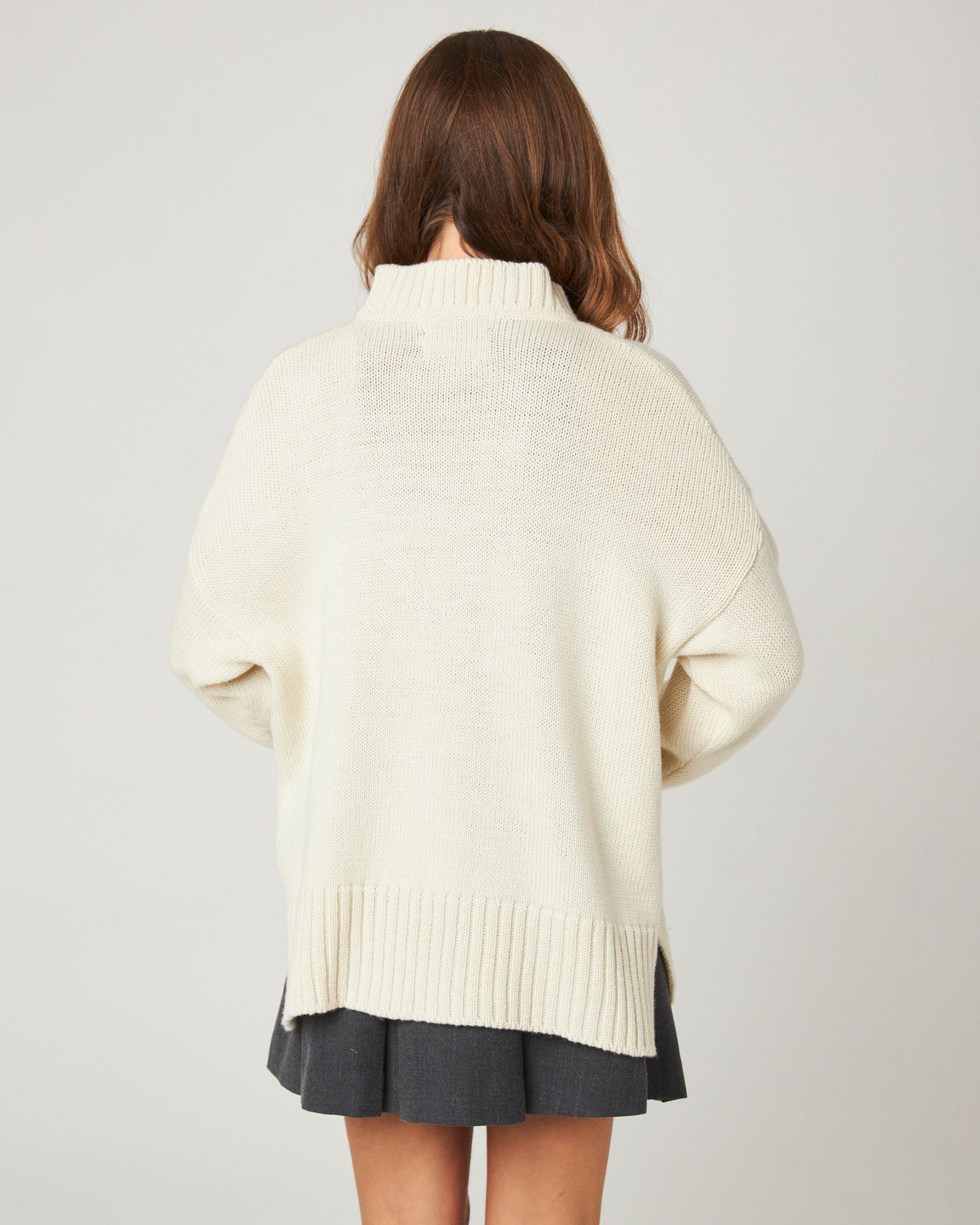 Image of model wearing Bearing Full Jumper. 