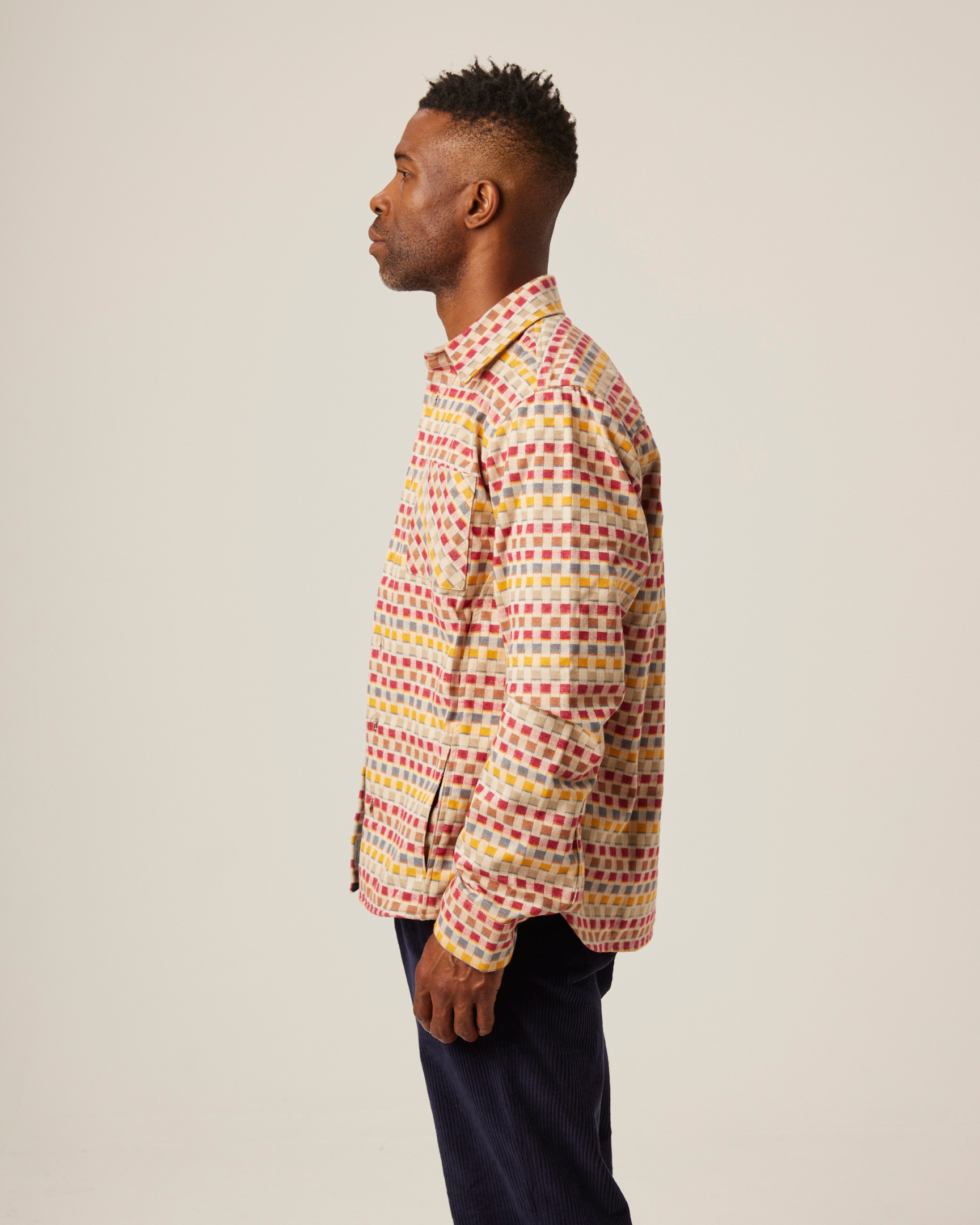 Image of model wearing Blunt Overshirt. 