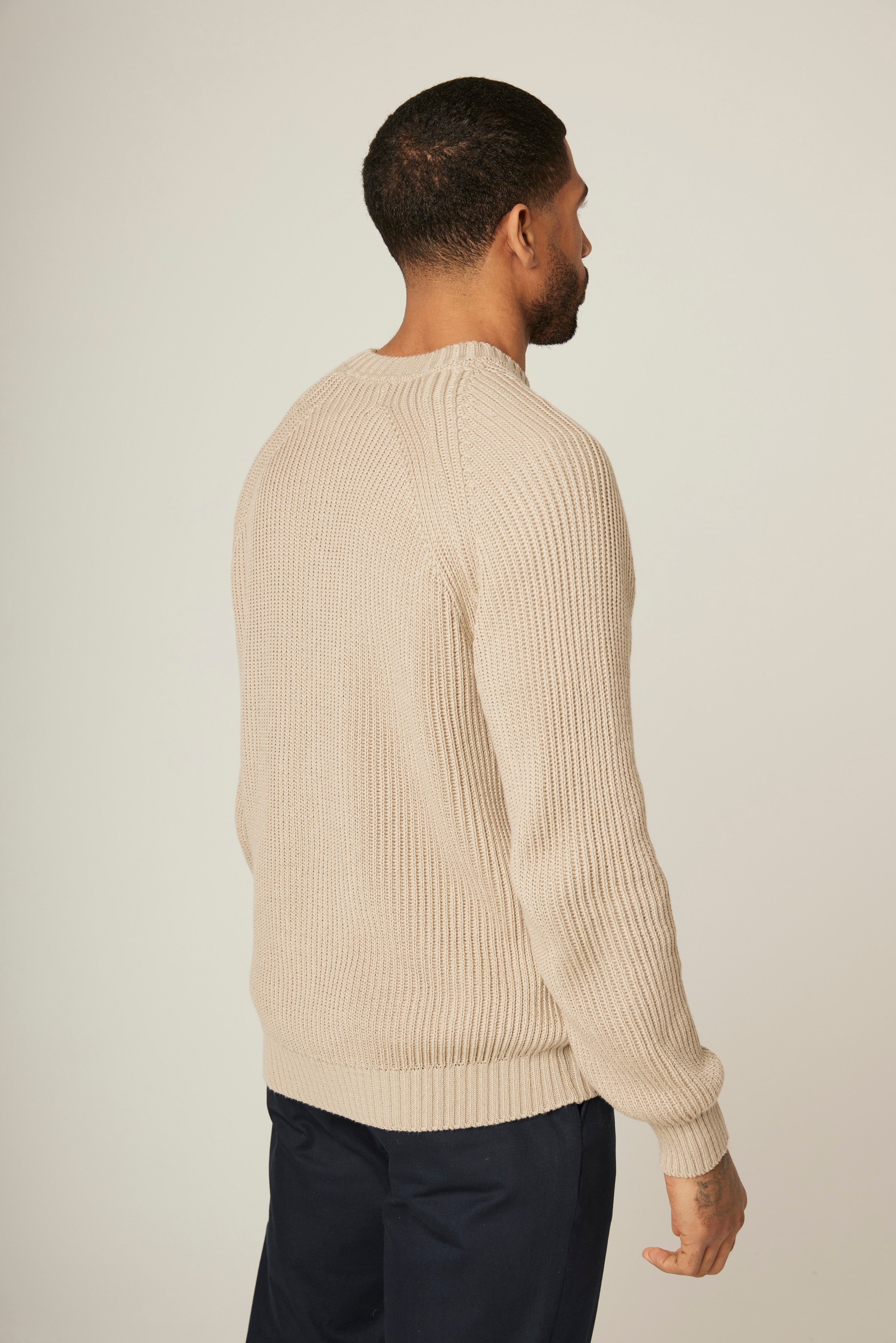 Image of model wearing Harry Sweater. 