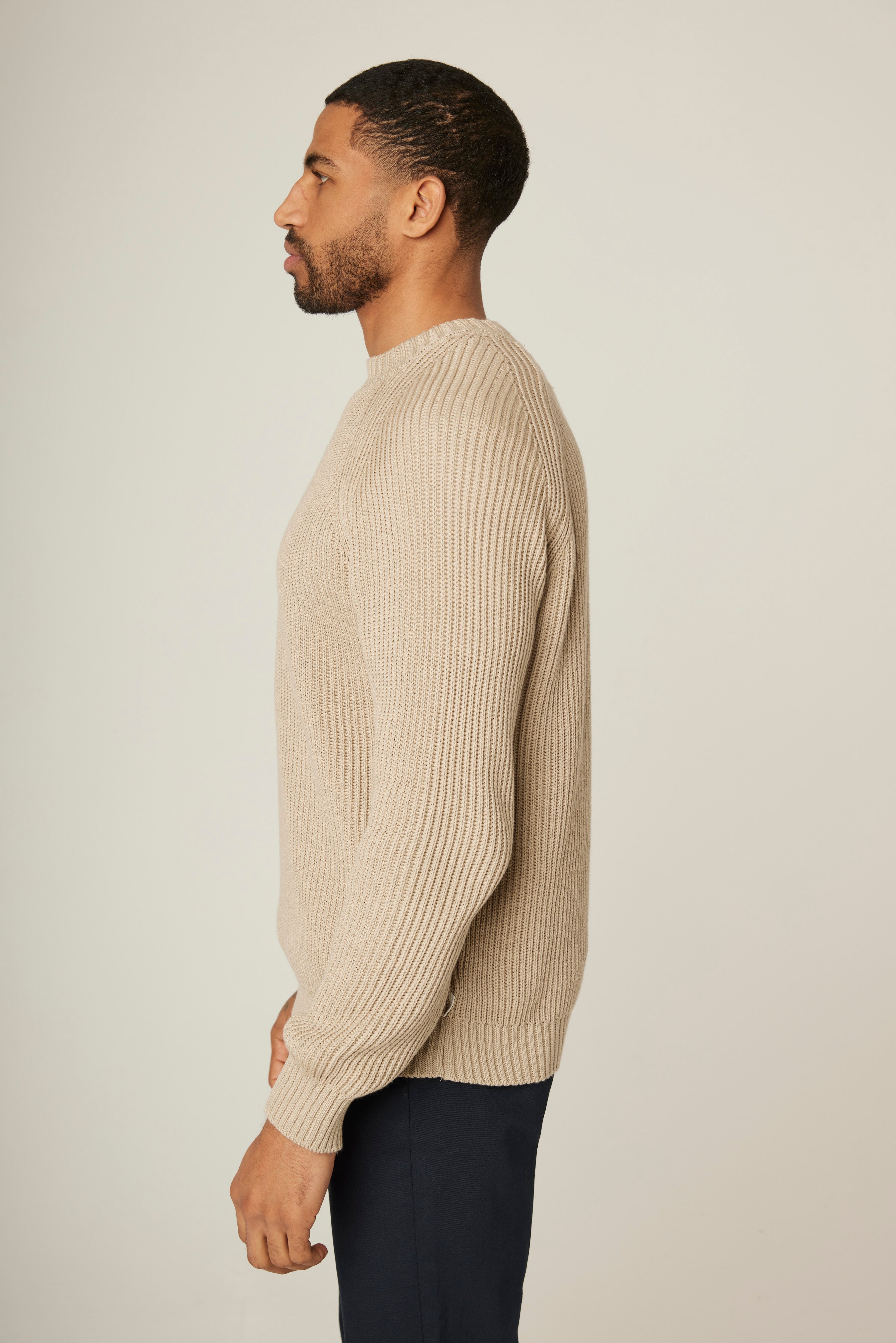 Image of model wearing Harry Sweater. 