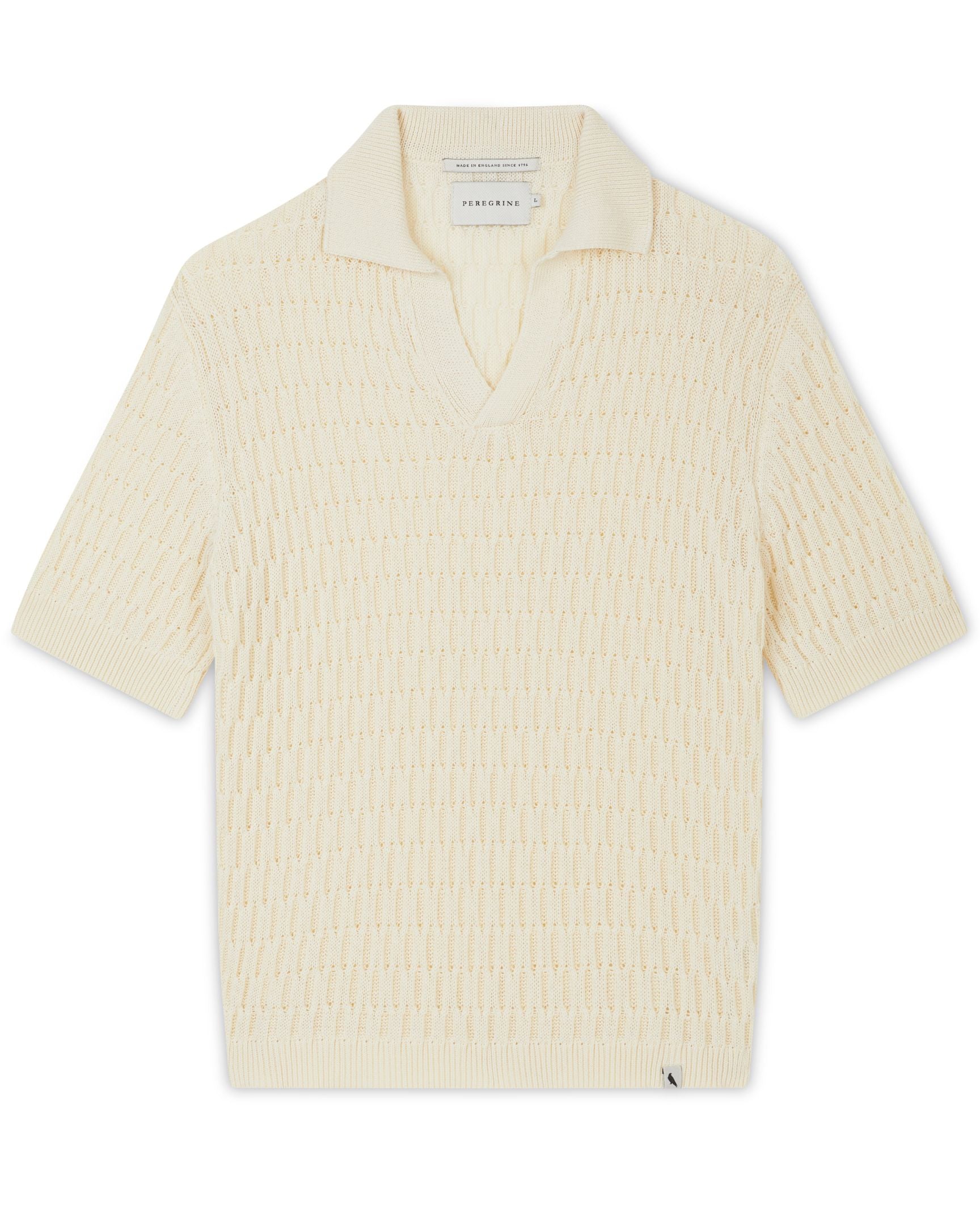 Image of model wearing Cove Polo Shirt. 