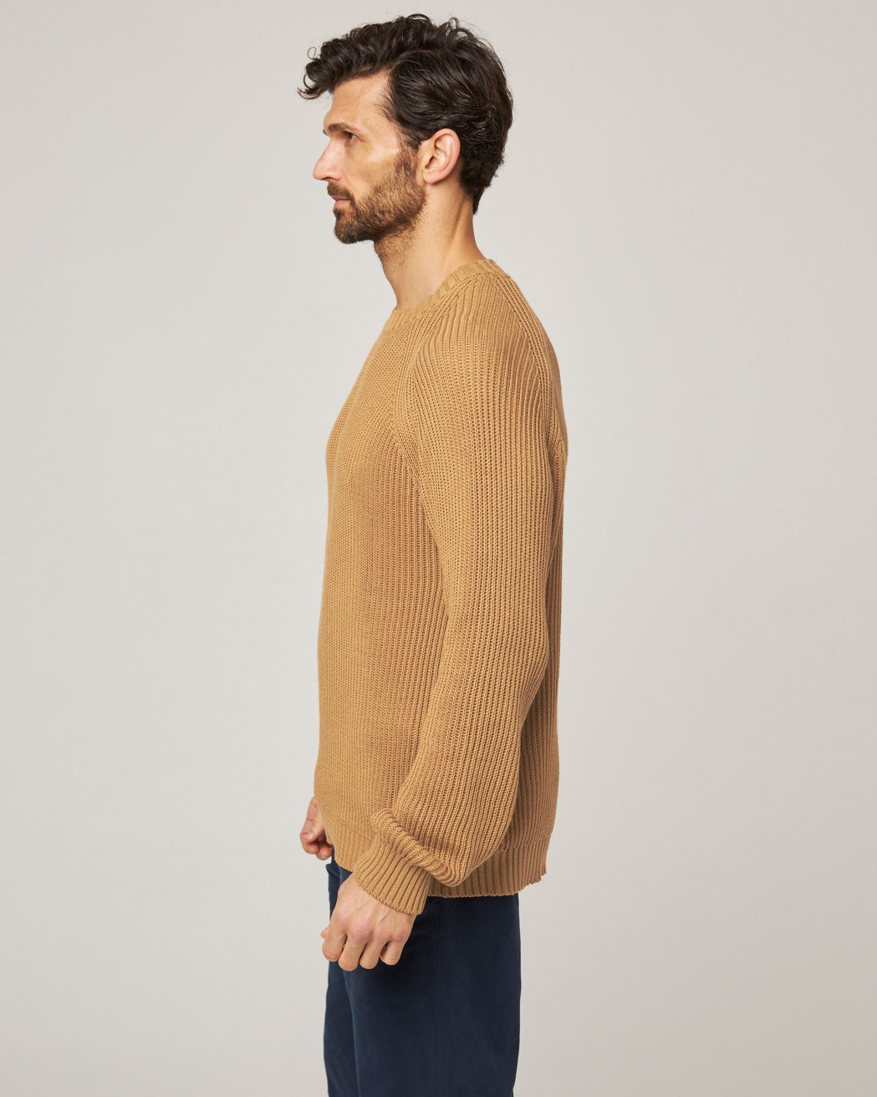 Image of model wearing Harry Crew Jumper. 