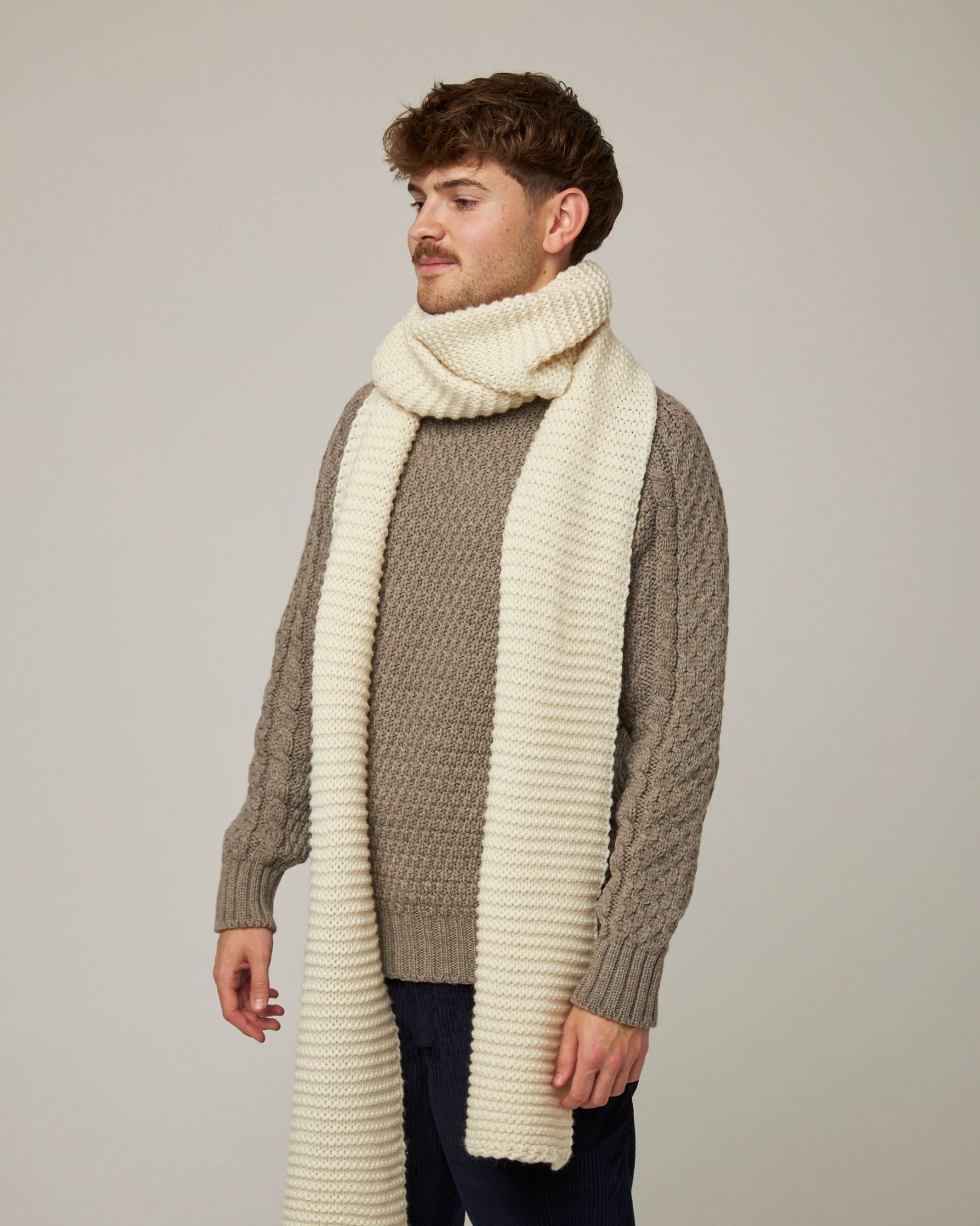 Image of model wearing Oversized Scarf. One Size