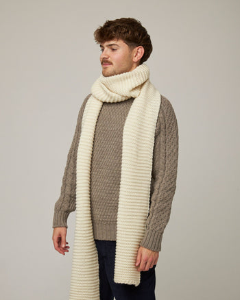 Image of model wearing Oversized Scarf. One Size